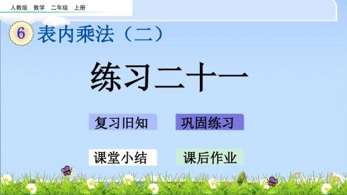 最新人教版二年级上册数学优质课件-6.10 练习二十一