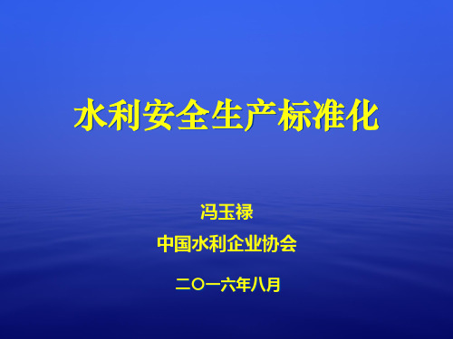 水利安全生产标准化