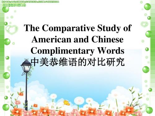 中美恭维语对比研究