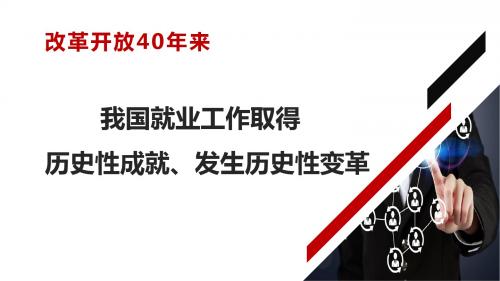 改革开放40年来我国就业工作取得历史性成就、发生历史性变革PPT模板