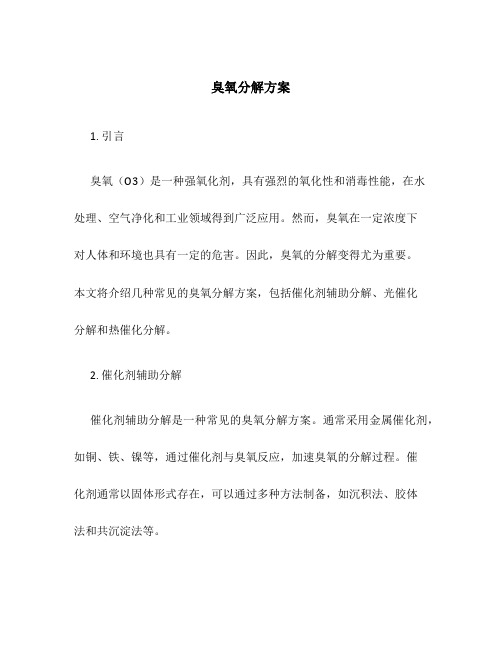 臭氧分解方案