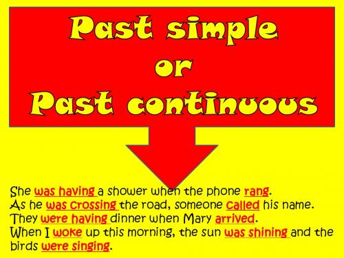 美英国小学教材资料 past-simple-or-past-continuous