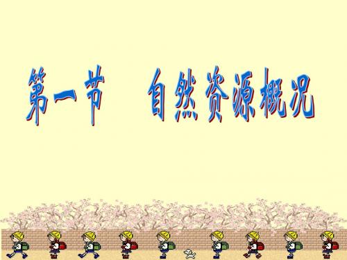 粤人地理八年级上册第三章第一节自然资源概况 (共30张PPT)