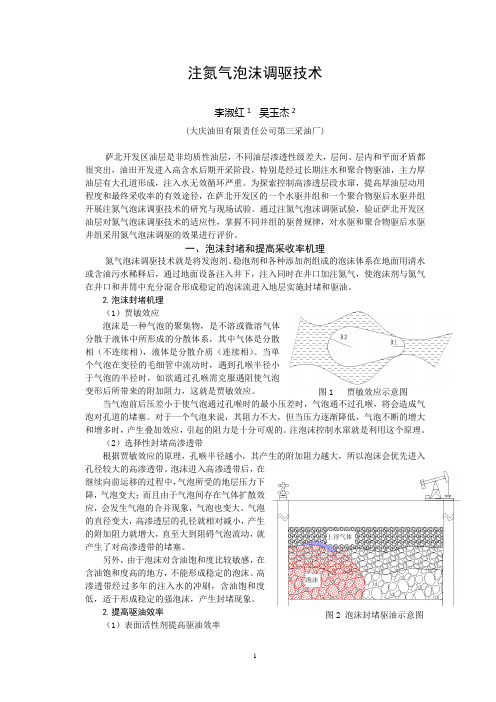 注氮气泡沫调驱技术