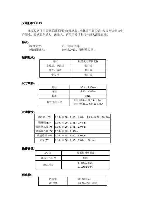 液体气体超大流量过滤,折叠滤芯,微孔滤膜过滤