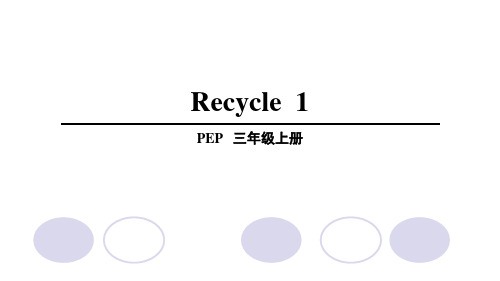 三年级上册英语课件-recycle1 人教pep版(共17张PPT)