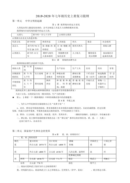 七年级历史上册复习提纲.doc