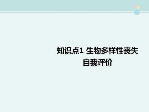 自我评价：生物多样性丧失-完整版PPT课件
