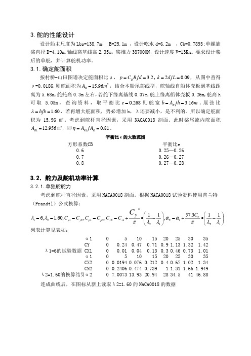 舵设计计算书