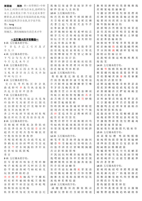 取名用字