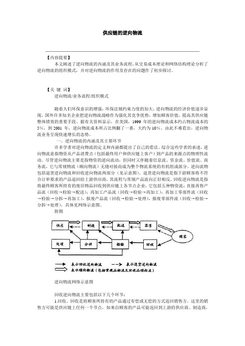 供应链物流供应链的逆向物流
