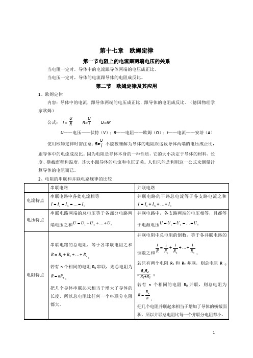 初三物理欧姆定律