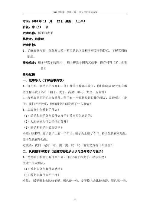 稻子和麦子
