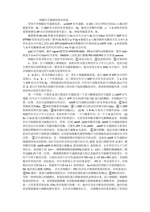 细胞信号通路的基本组成