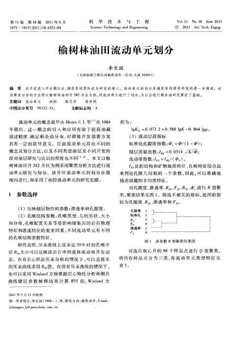 榆树林油田流动单元划分