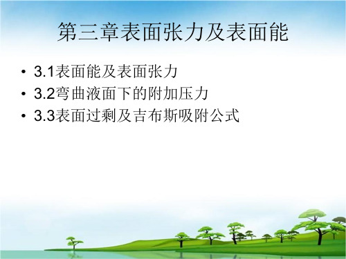 表面张力及表面能