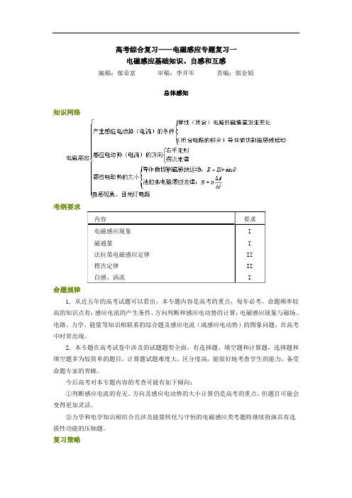 (word完整版)高中物理电磁感应专题复习