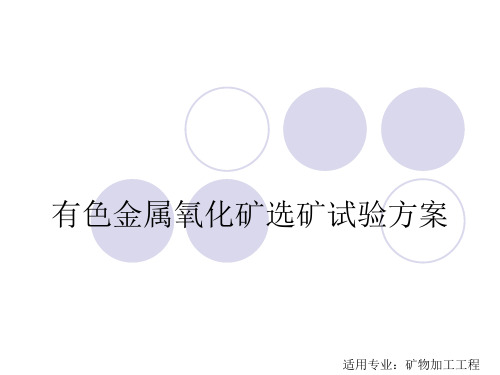 有色金属氧化矿选矿试验方案示例