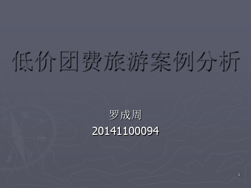旅游纠纷案例简析PPT课件