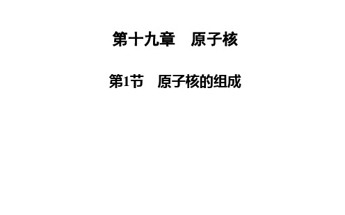 原子核的组成
