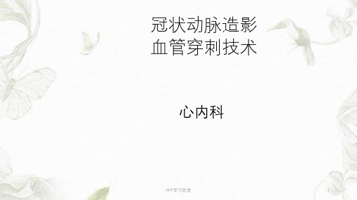冠脉造影穿刺PPT课件