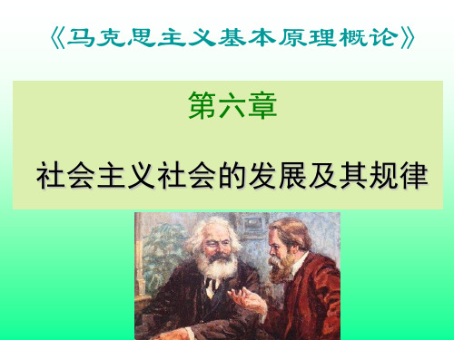 2018年马克思主义基本原理概论：第六章社会主义社会的发展及其规律