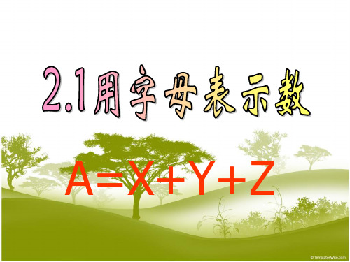 整式的加减  用字母表示数