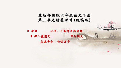 最新部编版六年级语文下册第三单元课件(共147页)