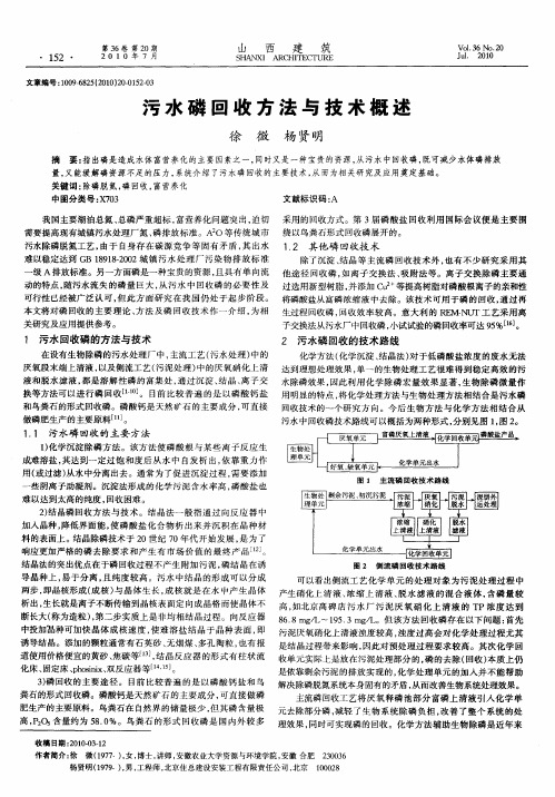 污水磷回收方法与技术概述