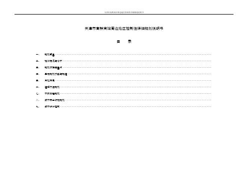 天津市高铁南站周边地区控制性详细规划说明书