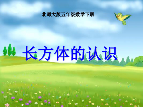 北师大版数学五年级下册《长方体的认识》PPT课件
