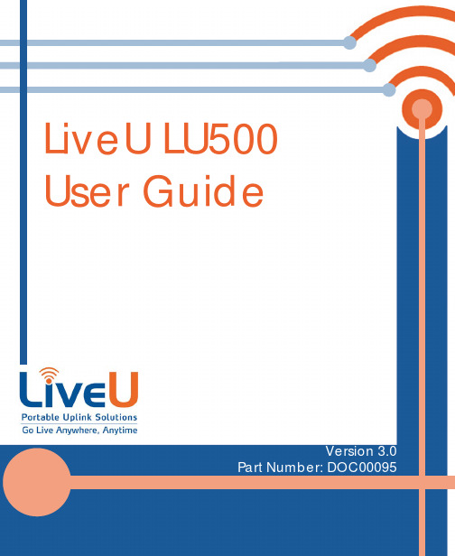 LiveU LU500 User Guide V3.0