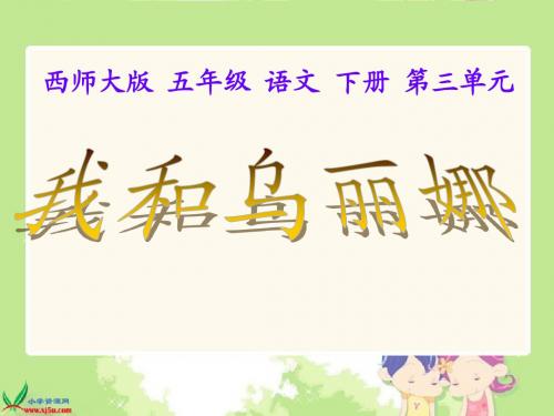 10《我和乌丽娜》PPT课件
