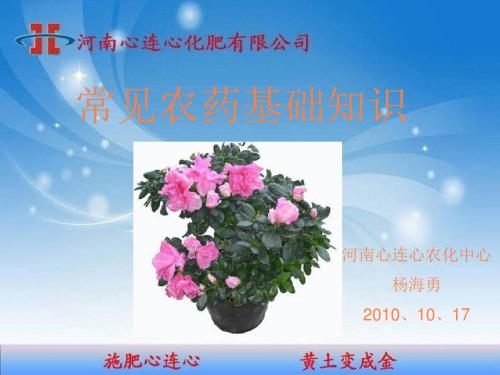 农药基础知识PPT课件