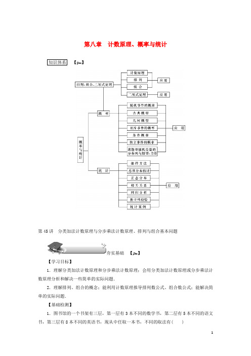 2020版高考数学复习 分类加法计数原理与分步乘法计数原理、排列与组合基本问题练习理(含解析)新人教A版