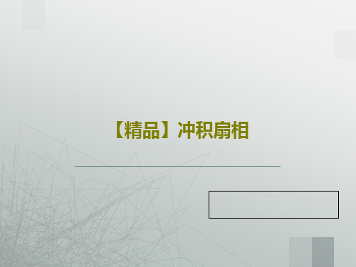 【精品】冲积扇相26页PPT