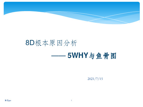 8D根本原因分析之5WHY与鱼骨图完整版