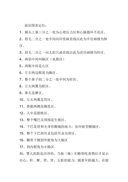 何长富相面望诊汇总