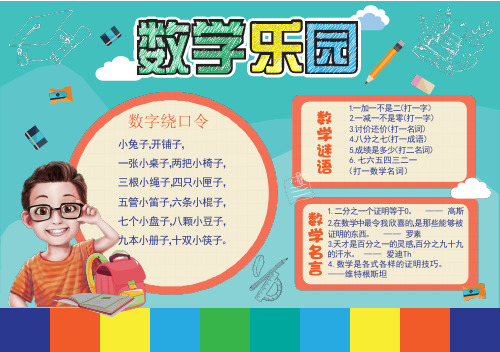 学生数学电子小报电子报手抄报word可修改