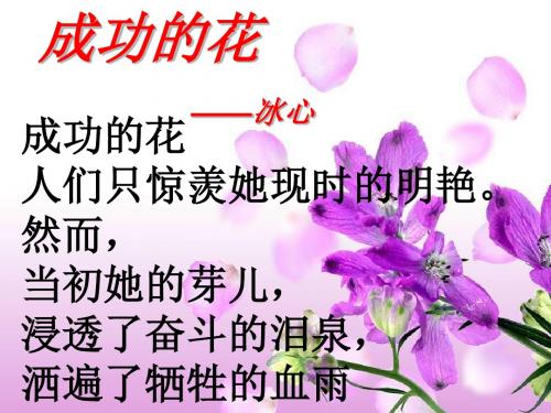 语文A版四年级语文下册《心田上的百合花开》课件