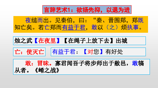 烛之武退秦师之劝说艺术