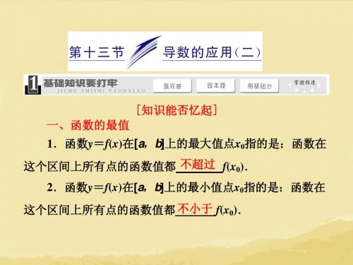2014届高三数学一轮复习 (基础知识+小题全取+考点通关+课时检测)2.13导数的应用(二)课件 新人教A版