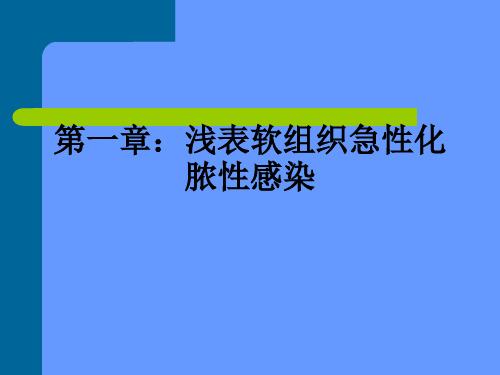 第一章：浅表软组织急性化脓性感染ppt课件