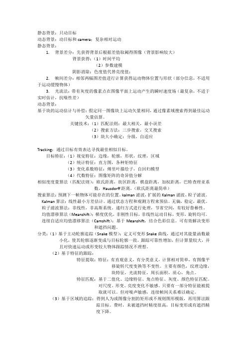 目标追踪基础知识