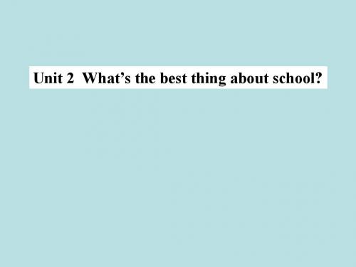 Unit 2 What’s the best thing about school课件2(外研版九年级下)
