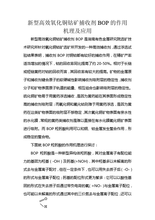 新型高效氧化铜钴矿捕收剂作用机理