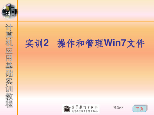 《计算机基础实训》PPT课件