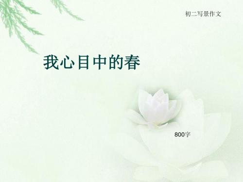 初二写景作文《我心目中的春》800字(总10页PPT)