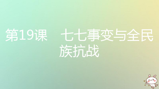 【精品推荐】2020年秋八年级历史上册第六单元中华民族的抗日战争第19课七七事变与全民族抗战课件新人教版2