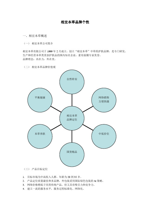 相宜本草品牌个性